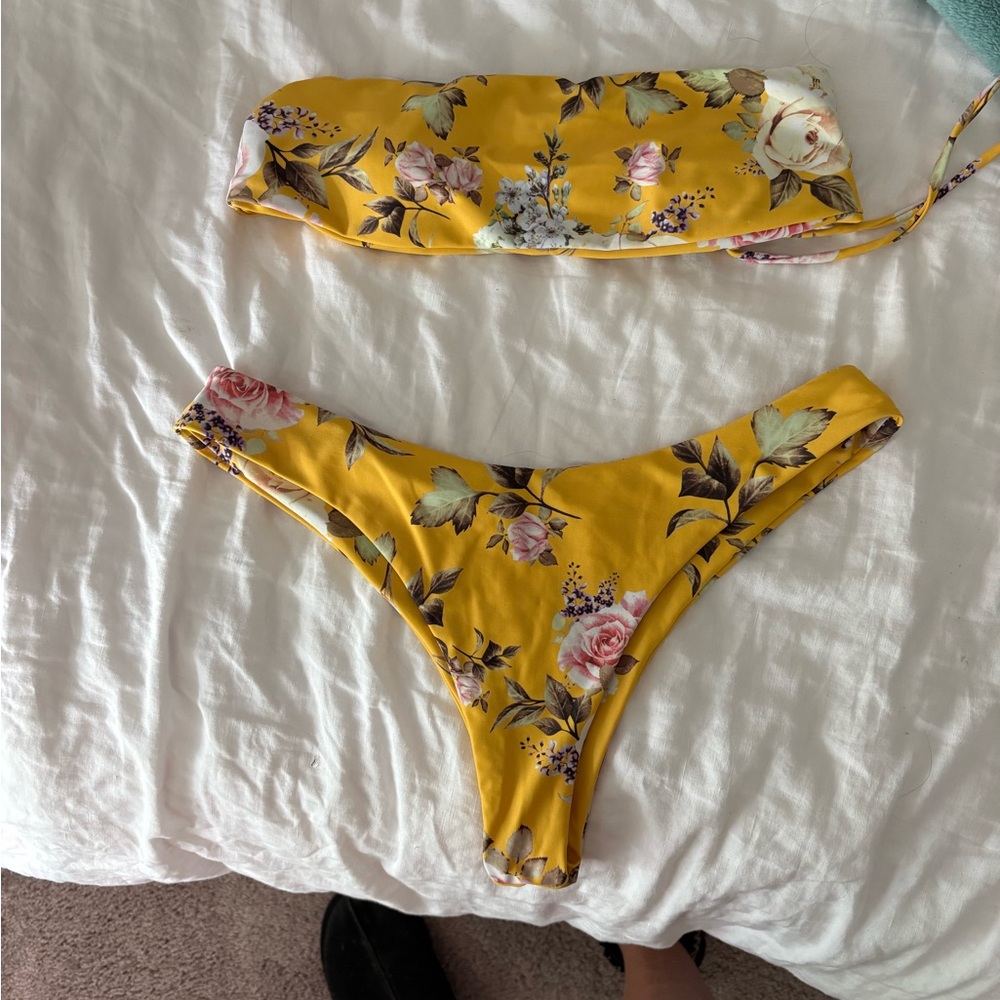 Floral Yellow Bikini Set